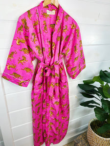 Bright Pink Tiger Robe
