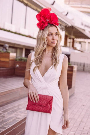 Morgan & Taylor - Cindy Fascinator in Red