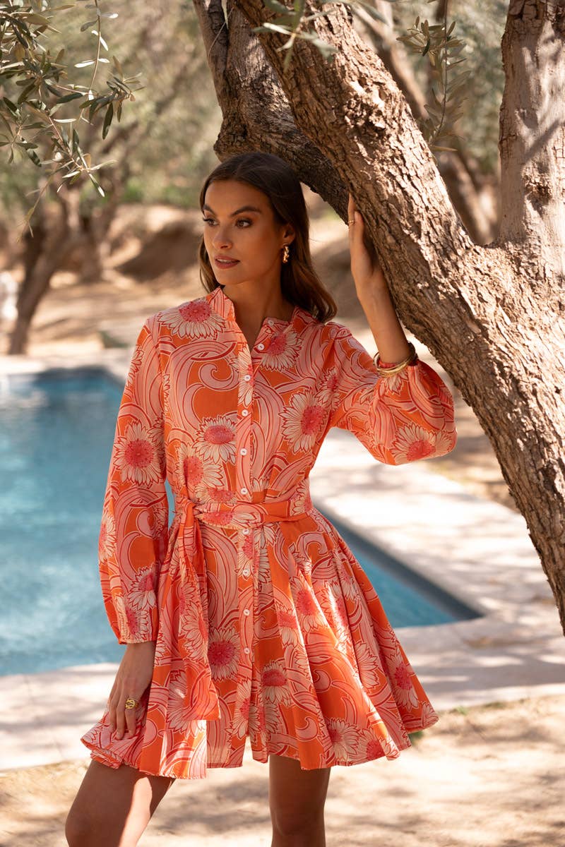 Orange Blossom Sonia Skater Dress