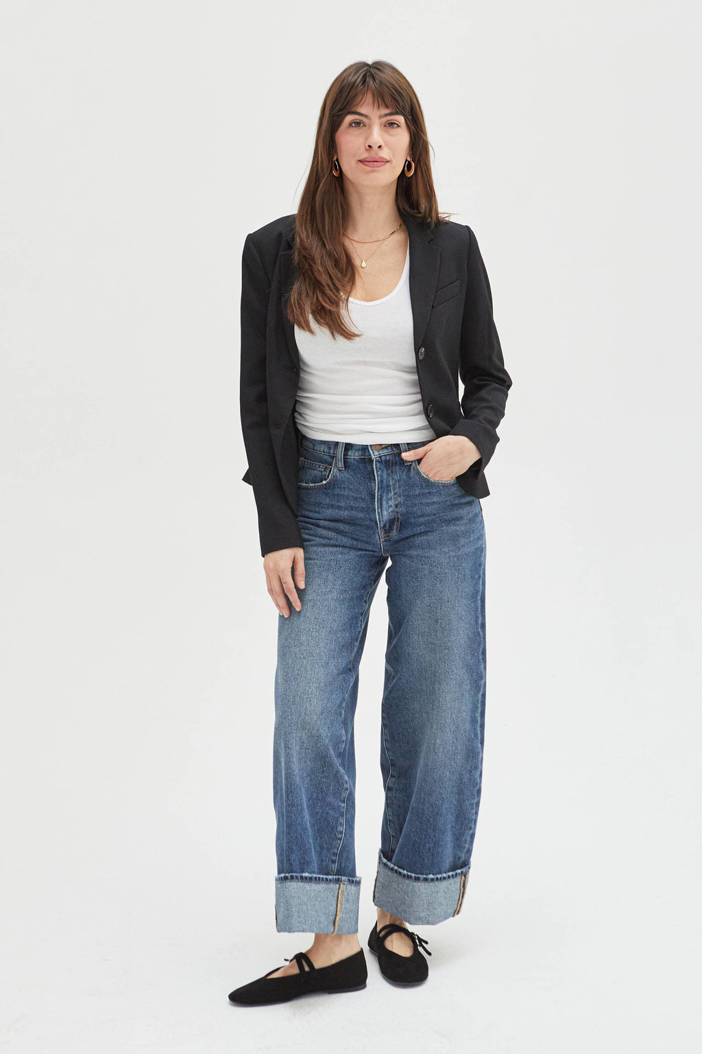 Parker Cuffed Wide Leg Slouchy Jean