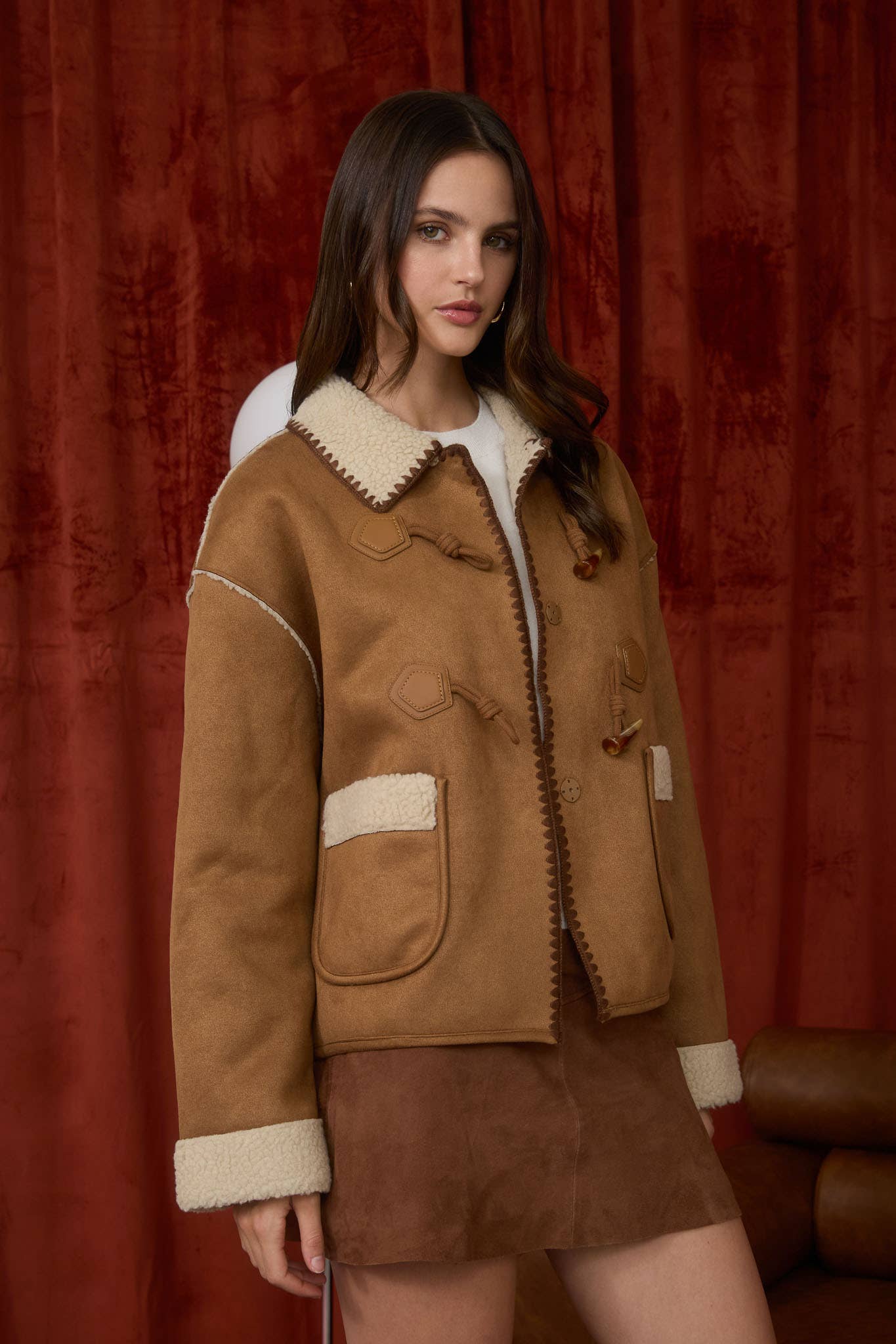 Shearling Toggle Jacket