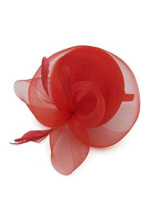 Morgan & Taylor - Elisa Fascinator in Red