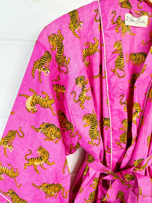 Bright Pink Tiger Robe