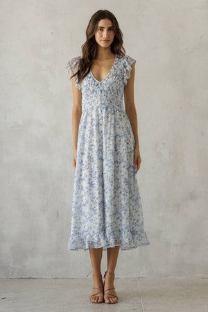 Tahlia Floral Midi Dress L