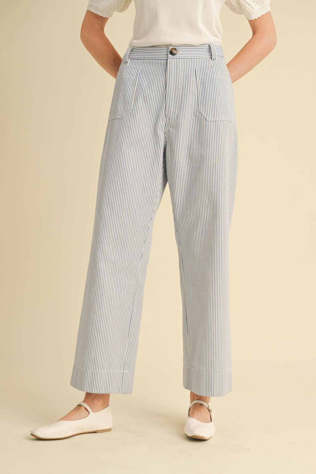 Striped Wide Leg Pants