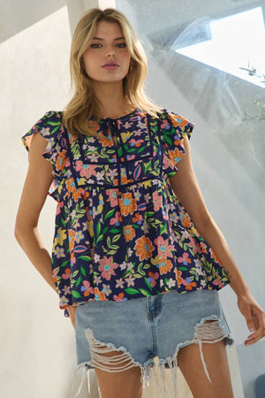 Lianna Flutter Sleeve Blouse