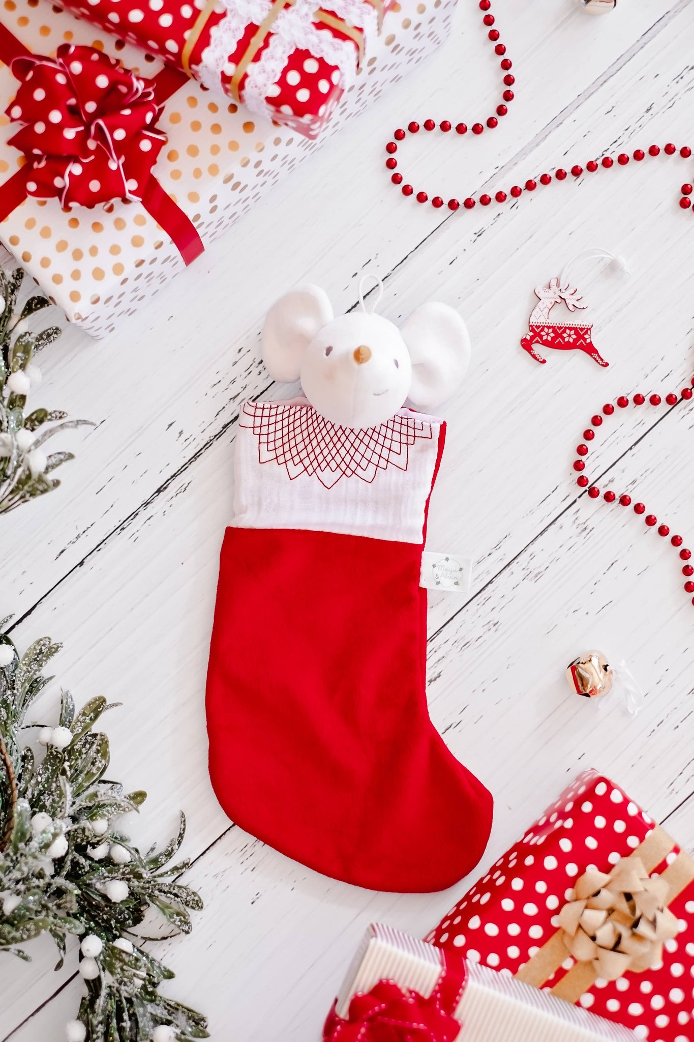 Meiya the Mouse Holiday Stocking