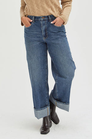 Parker Cuffed Wide Leg Slouchy Jean