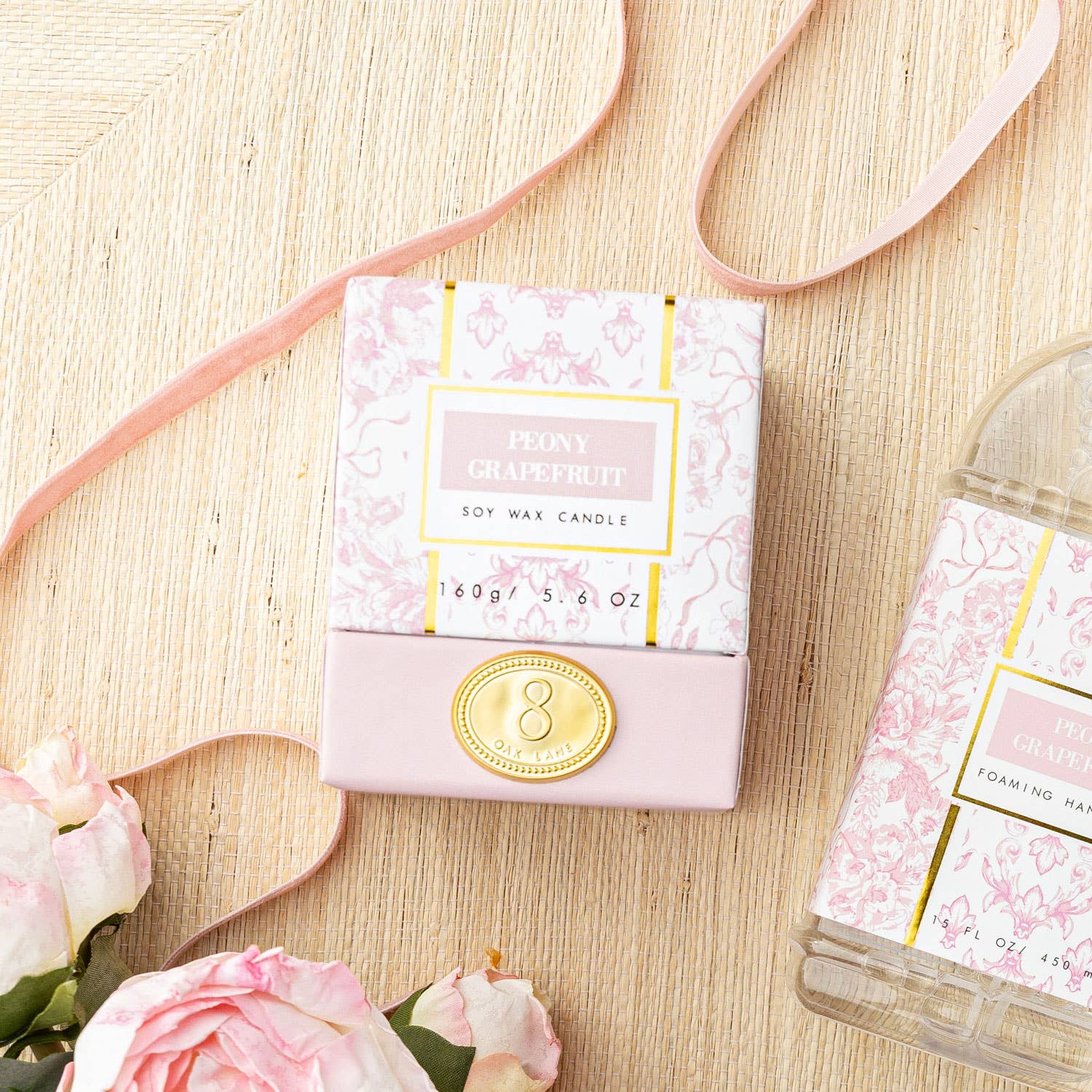 8 Oak Lane - Peony Grapefruit 5.6oz Soy Wax Candle