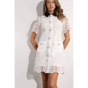 Crochet Lace Mini Dress