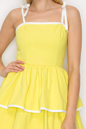 Lemonade Double Ruffle Mini Dress