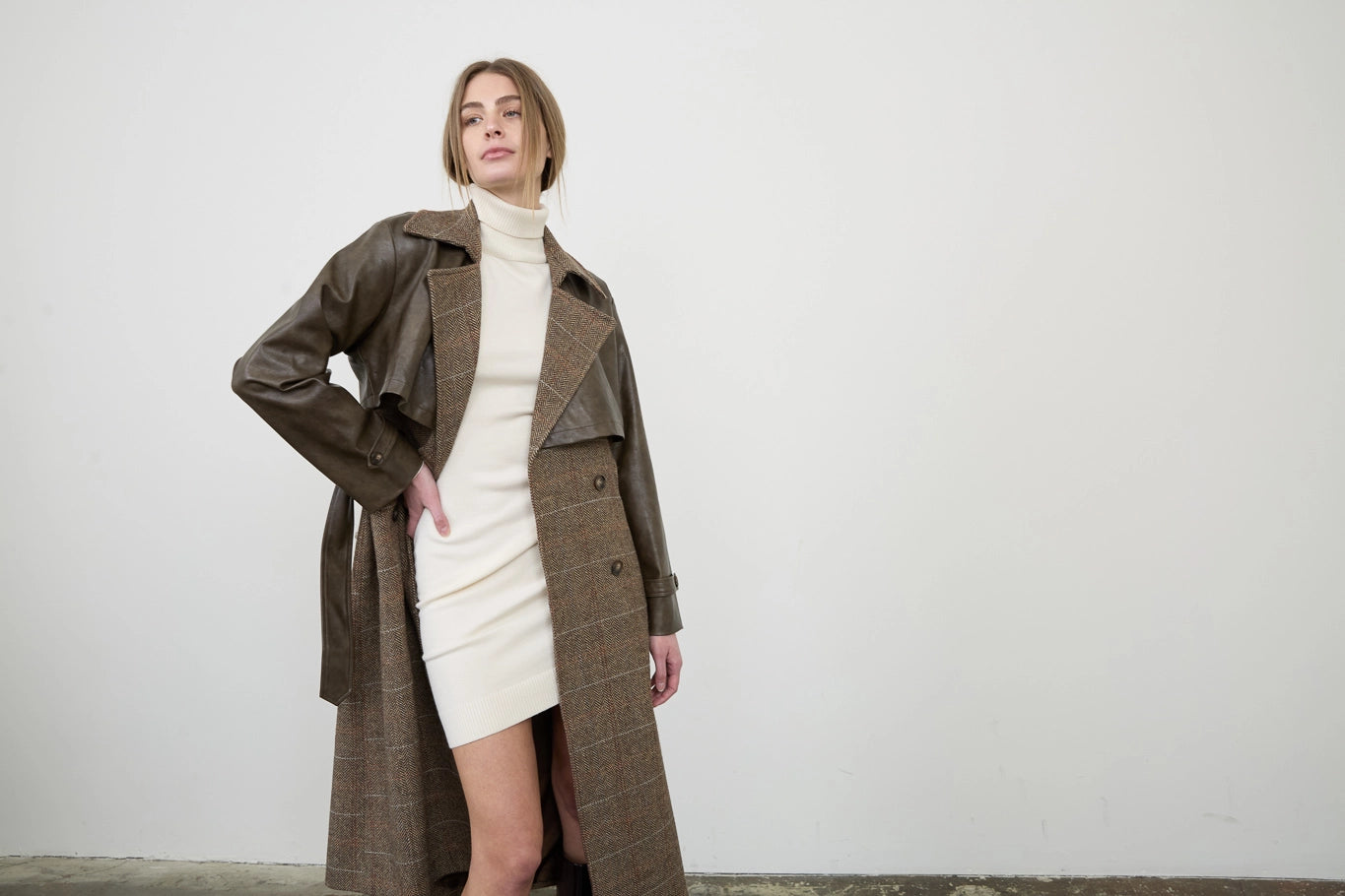 Plaid Oversized Trench