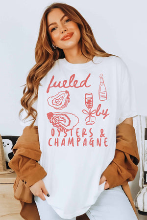 Oysters & Champagne Oversized Tee