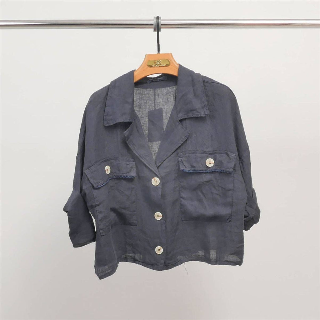 Blue Linen SHirt