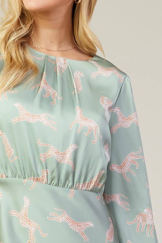 Animal Print Midi Dress