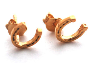 Horseshoe Stud Earrings gold Natural History