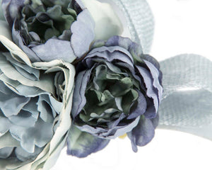 Exclusive blue flower headband by Cupids Millinery