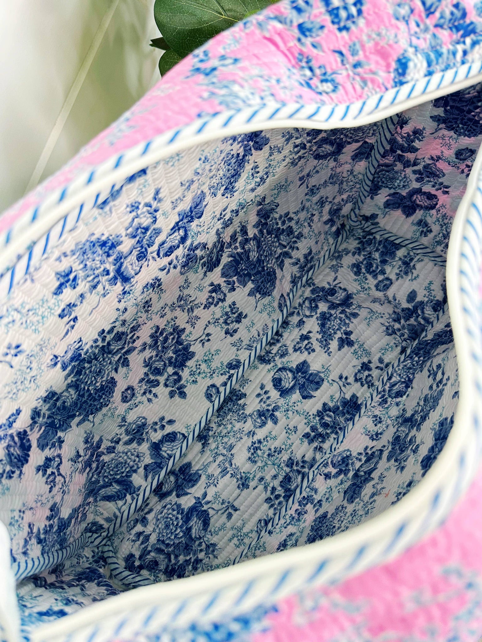 Cottage Floral Quilted Duffle Bag