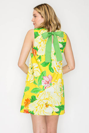 Sunny Lemon Mini Shift Dress