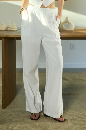 High Waisted Front Pleat Pants