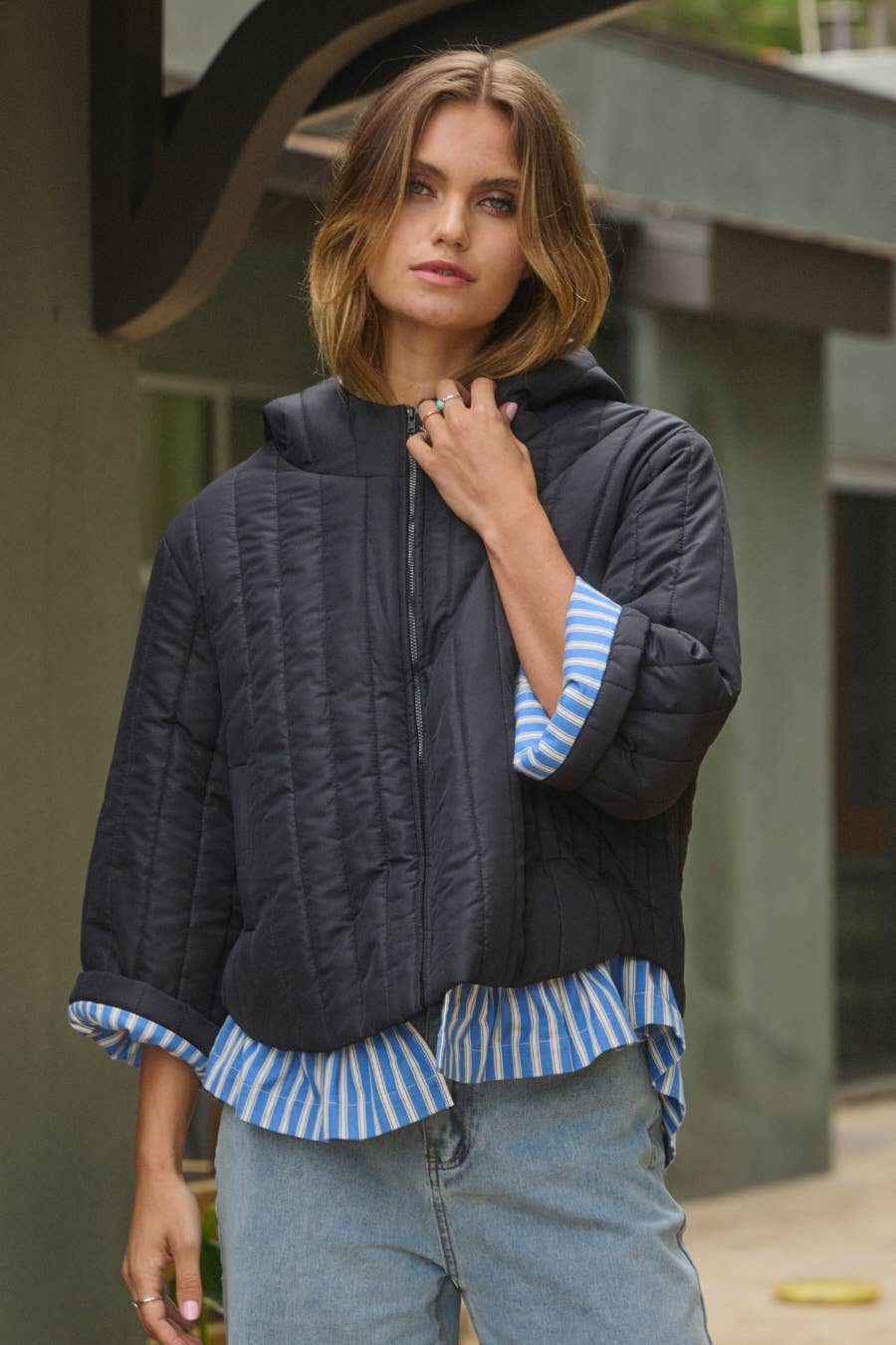 Quilted Puffer Hood Jacket