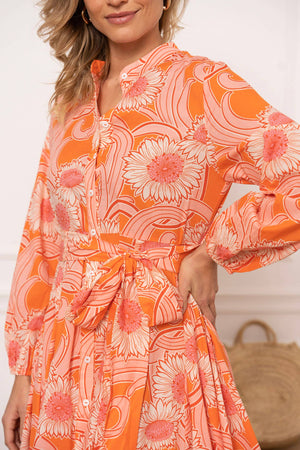 Orange Blossom Sonia Skater Dress