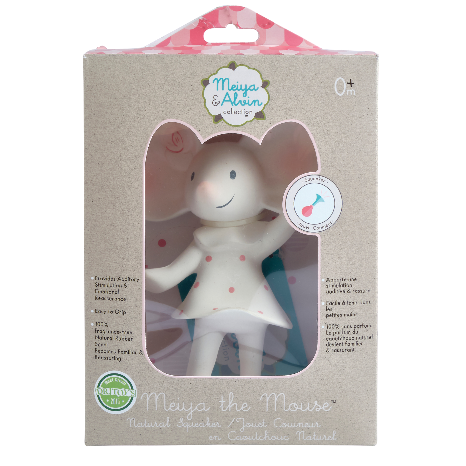 Meiya the Mouse Natural Organic Rubber Squeaker Toy