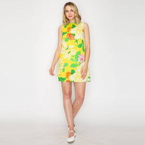 Sunny Lemon Mini Shift Dress