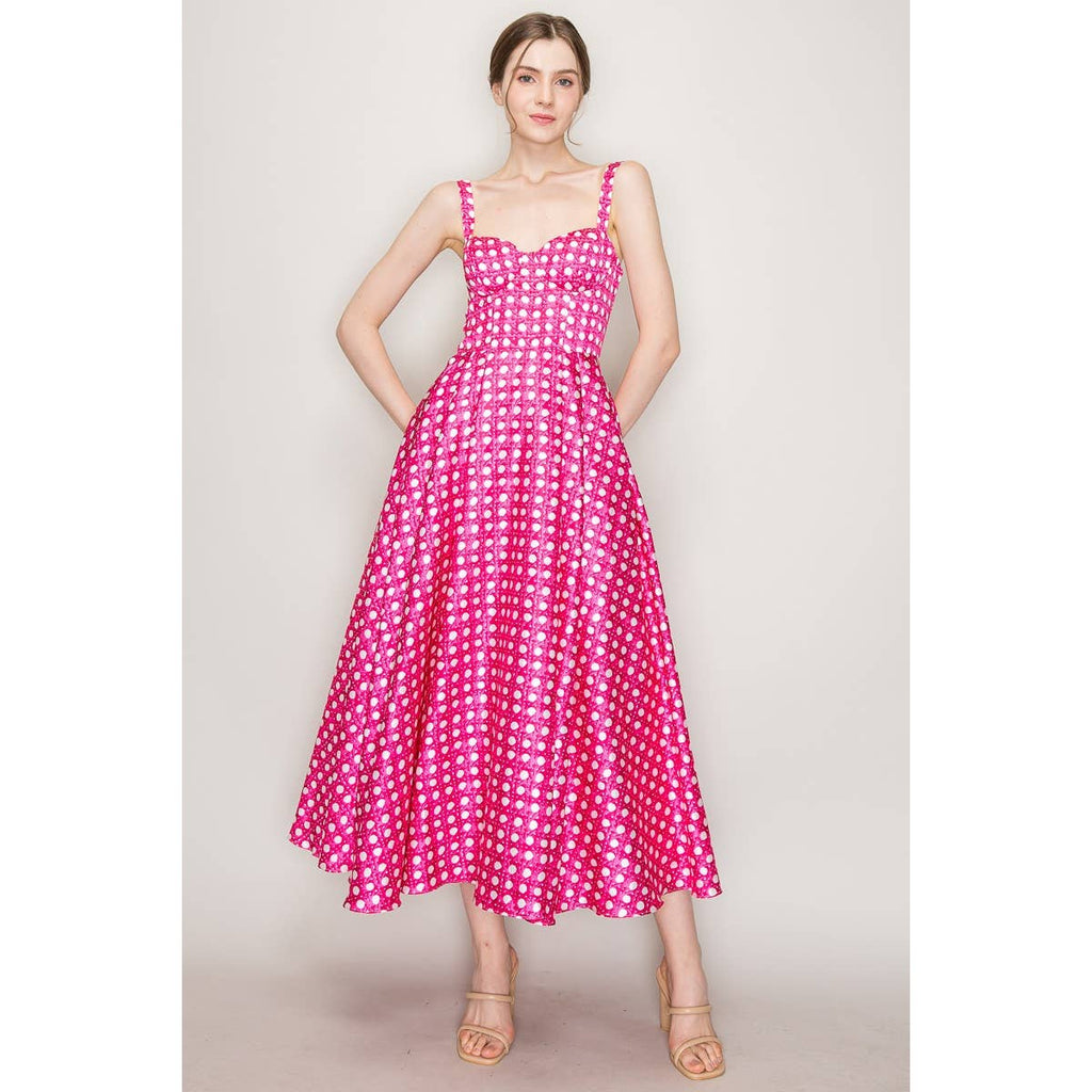 Satin Bustier Midi Dress