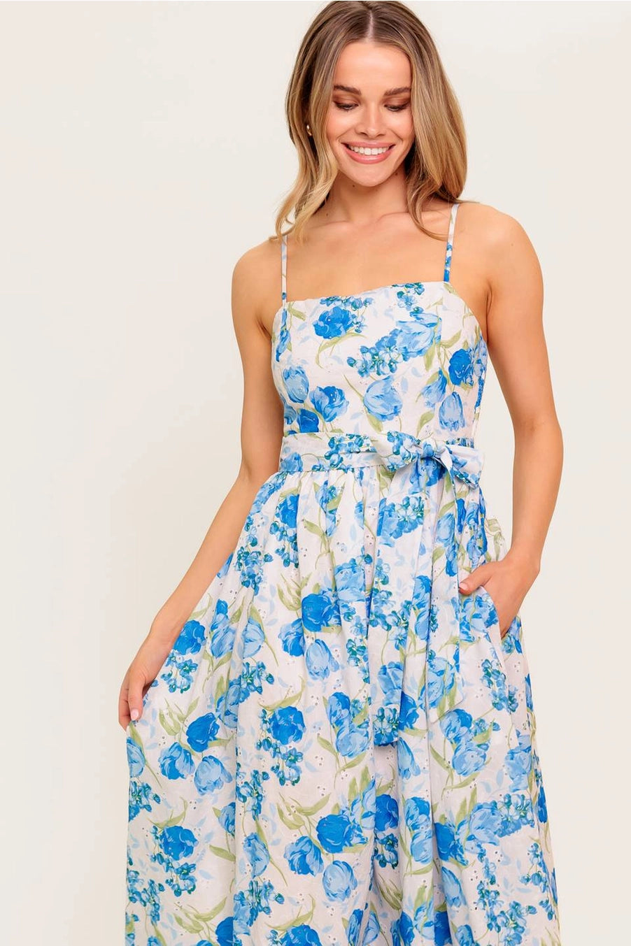 Alissa Eyelet Midi Dress