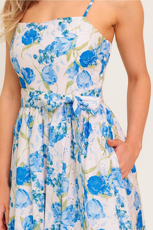 Alissa Eyelet Midi Dress