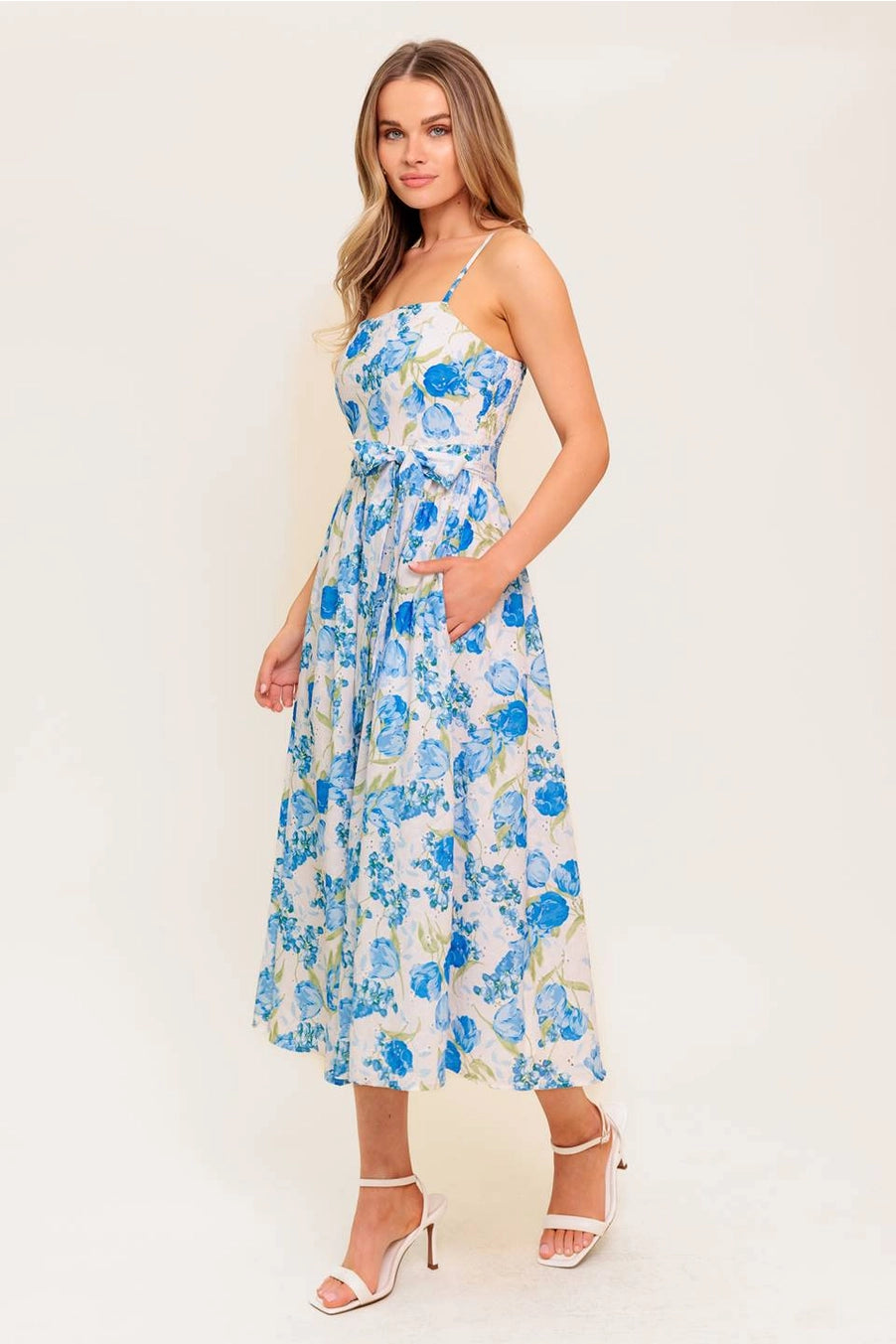 Alissa Eyelet Midi Dress