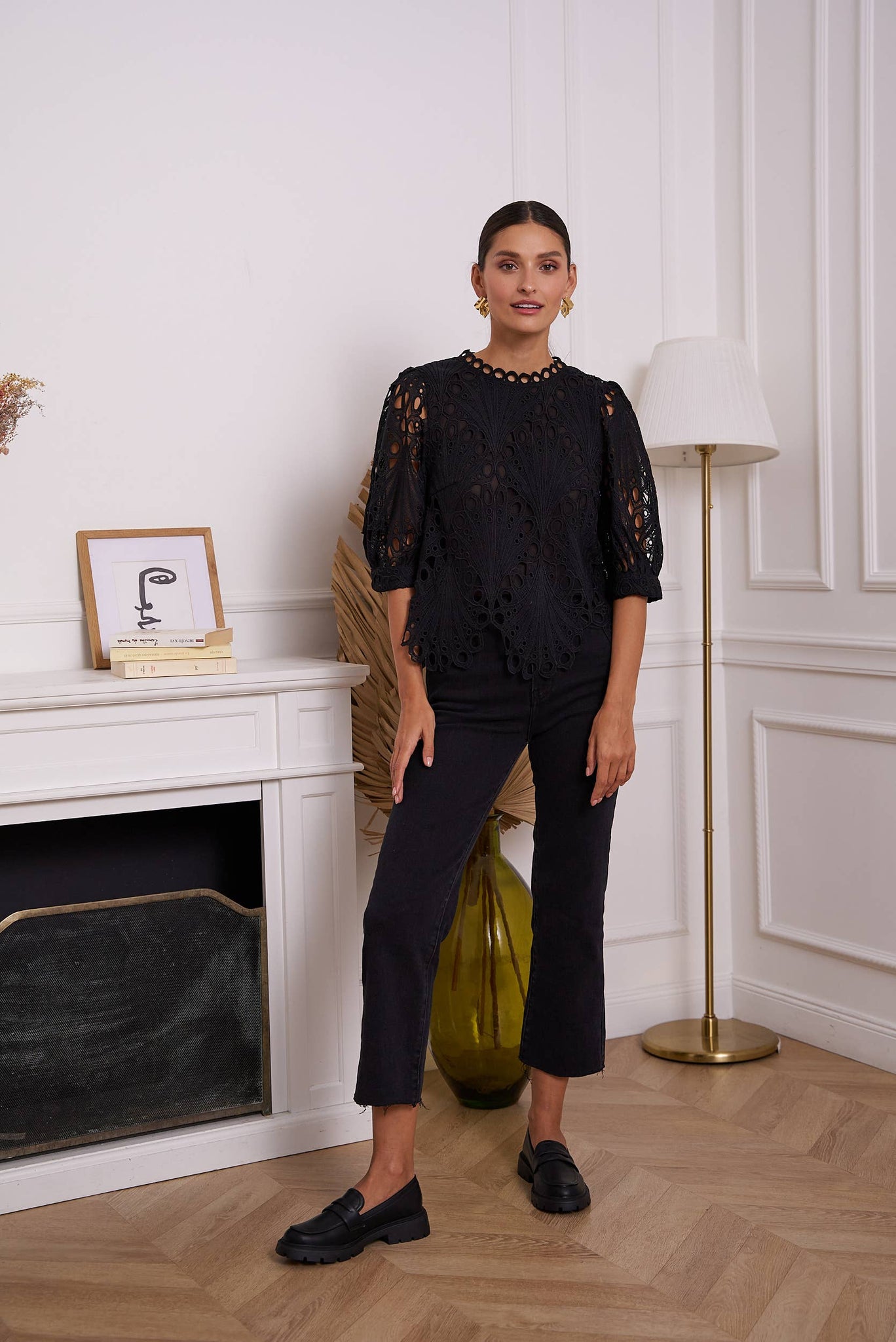 Daisy Guipure Lace Top