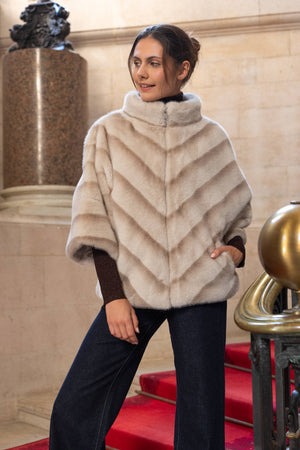 Copenhagen Faux Fur Cape Jacket