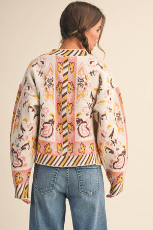 Paisley Knit Cardigan