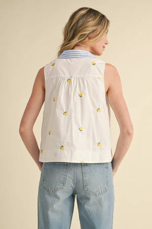 Cherry Embroidered Tank