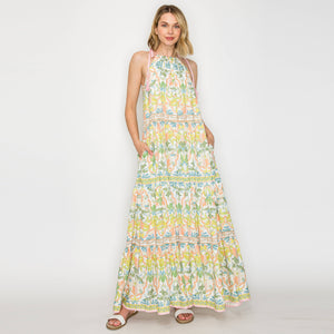 Jungle Maxi Halter Dress
