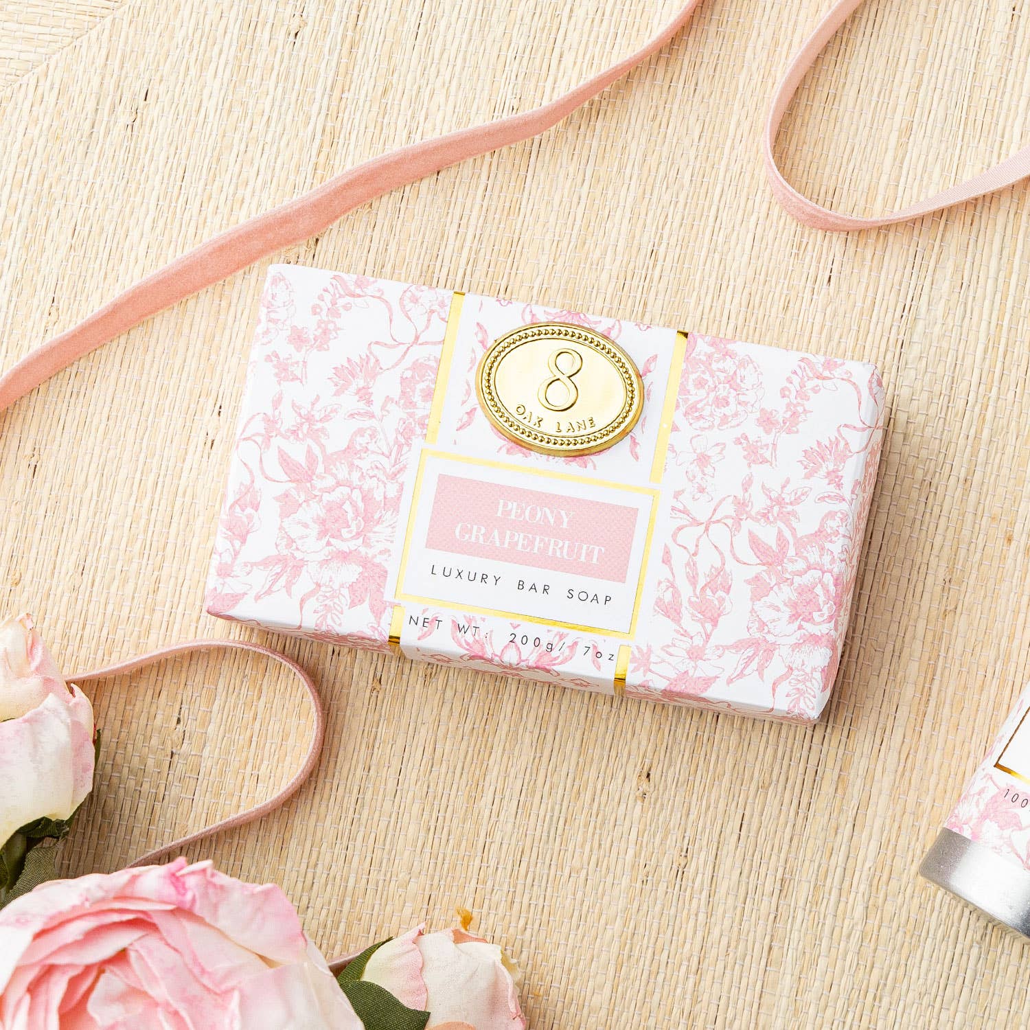 8 Oak Lane - Peony Grapefruit Wrapped Bar Soap