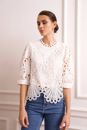 Daisy Guipure Lace Top