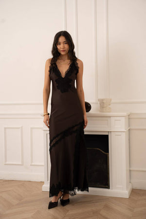sexy 21st birthday dresses Asymmetrical Satin Lace Dress – Miss Scarlett Boutique