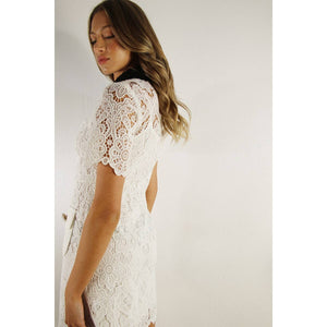 Crochet Lace Mini Dress