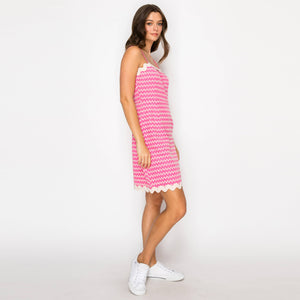 Geo Embroidery Mini Cami Dress