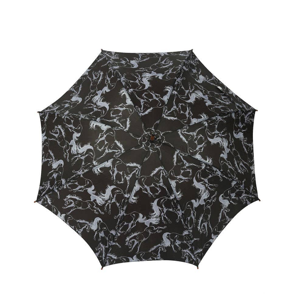 AWST Intl - Lila Linear Horses Umbrella