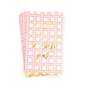 8 Oak Lane - Pink Cane Paper Guest Towel Packs