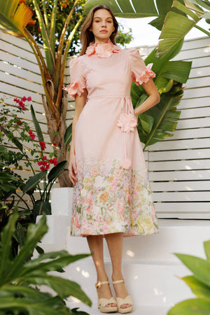 Liliana 3D Floral Midi Dress