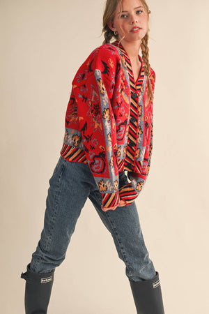 Paisley Knit Cardigan