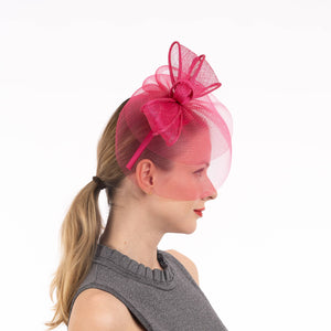 Sinamay/Crinoline Bow Fascinator