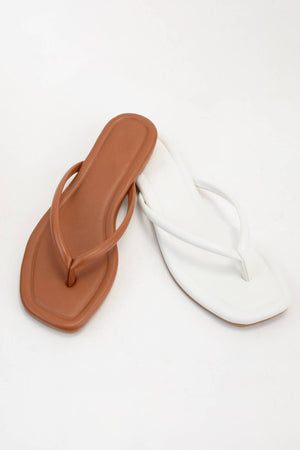 Silver Thong Sandal