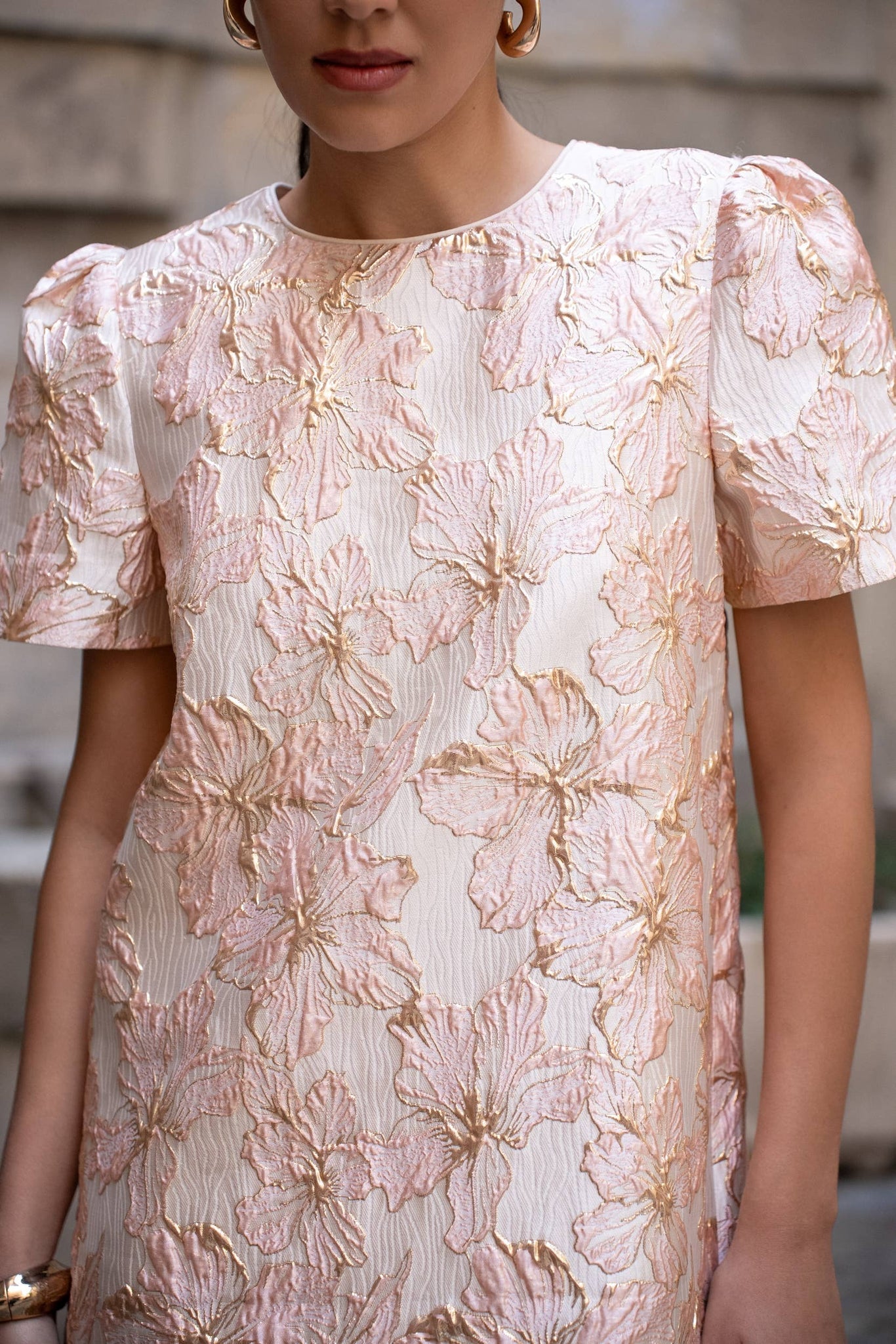 Floral Jacquard Dress