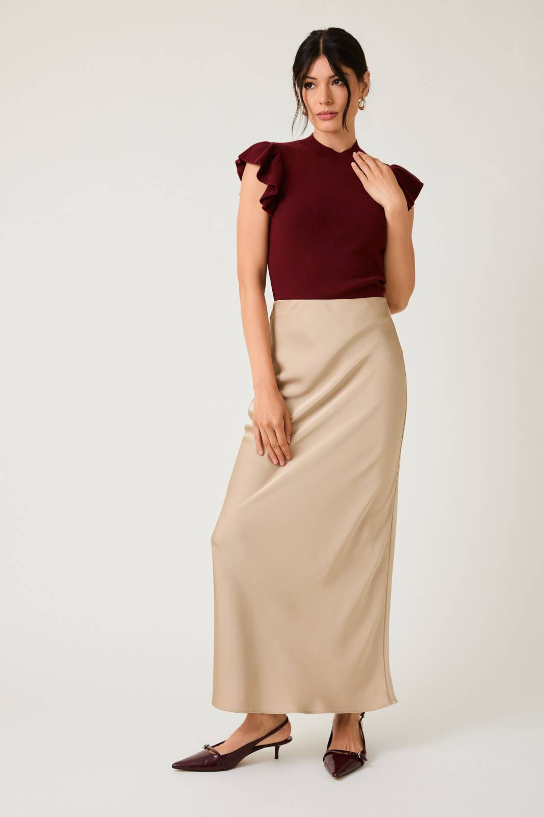 Satin Bias Skirt